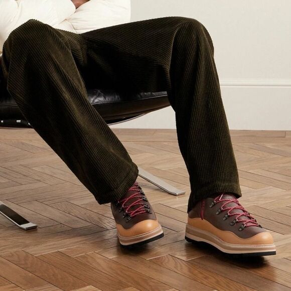 Moncler Leather Trek Hiking Boots size 45/us size 12 - Picture 2 of 16